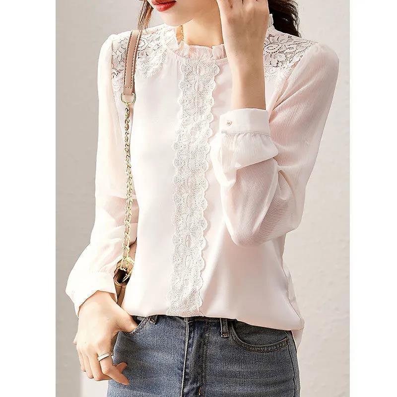 Women's Fashion Personality Lace Chiffon Shirt