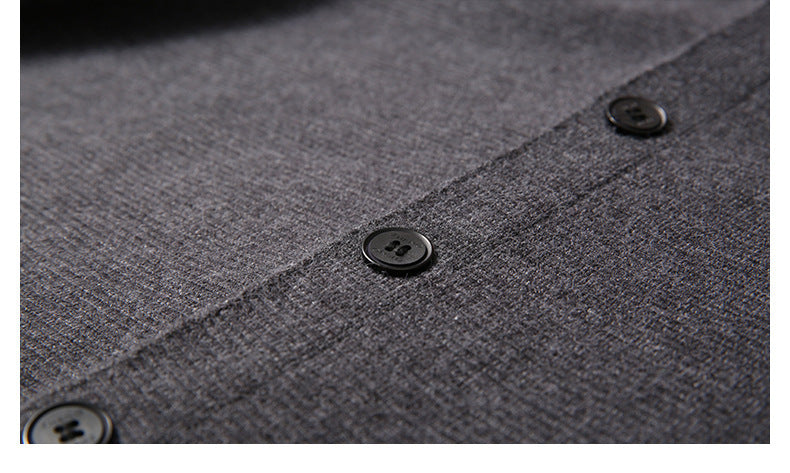 Lapel Cardigan Men's Wool Sweater