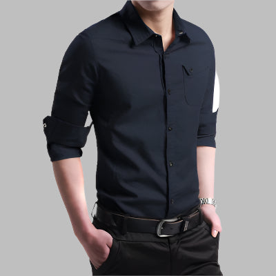 Spring Men's Shirts, Long Sleeves, Pure Cotton, Oxford Spun Shirts, Young Men's Business, Inch Inch Shirts, Korean Style