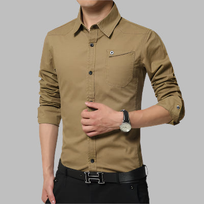 Spring Men's Shirts, Long Sleeves, Pure Cotton, Oxford Spun Shirts, Young Men's Business, Inch Inch Shirts, Korean Style
