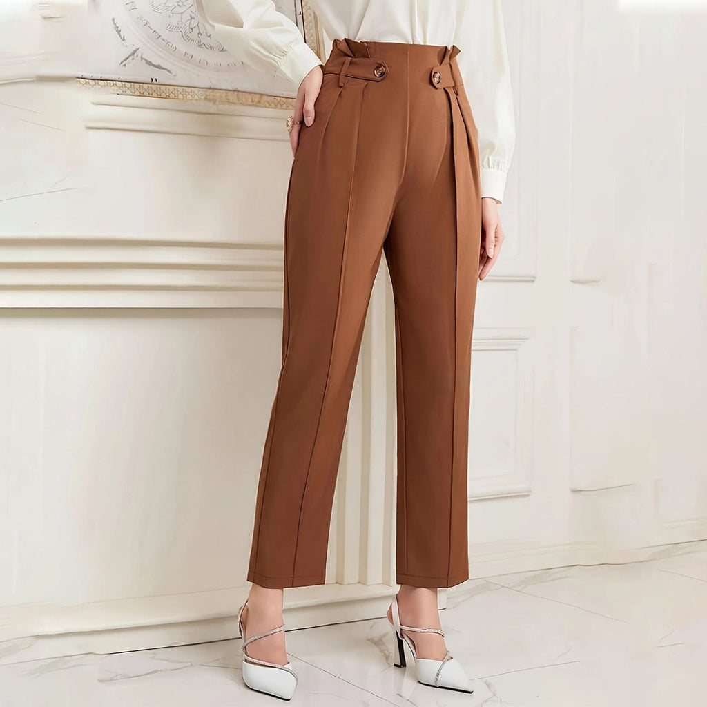 Women's Straight Ankle-length Suit Pants