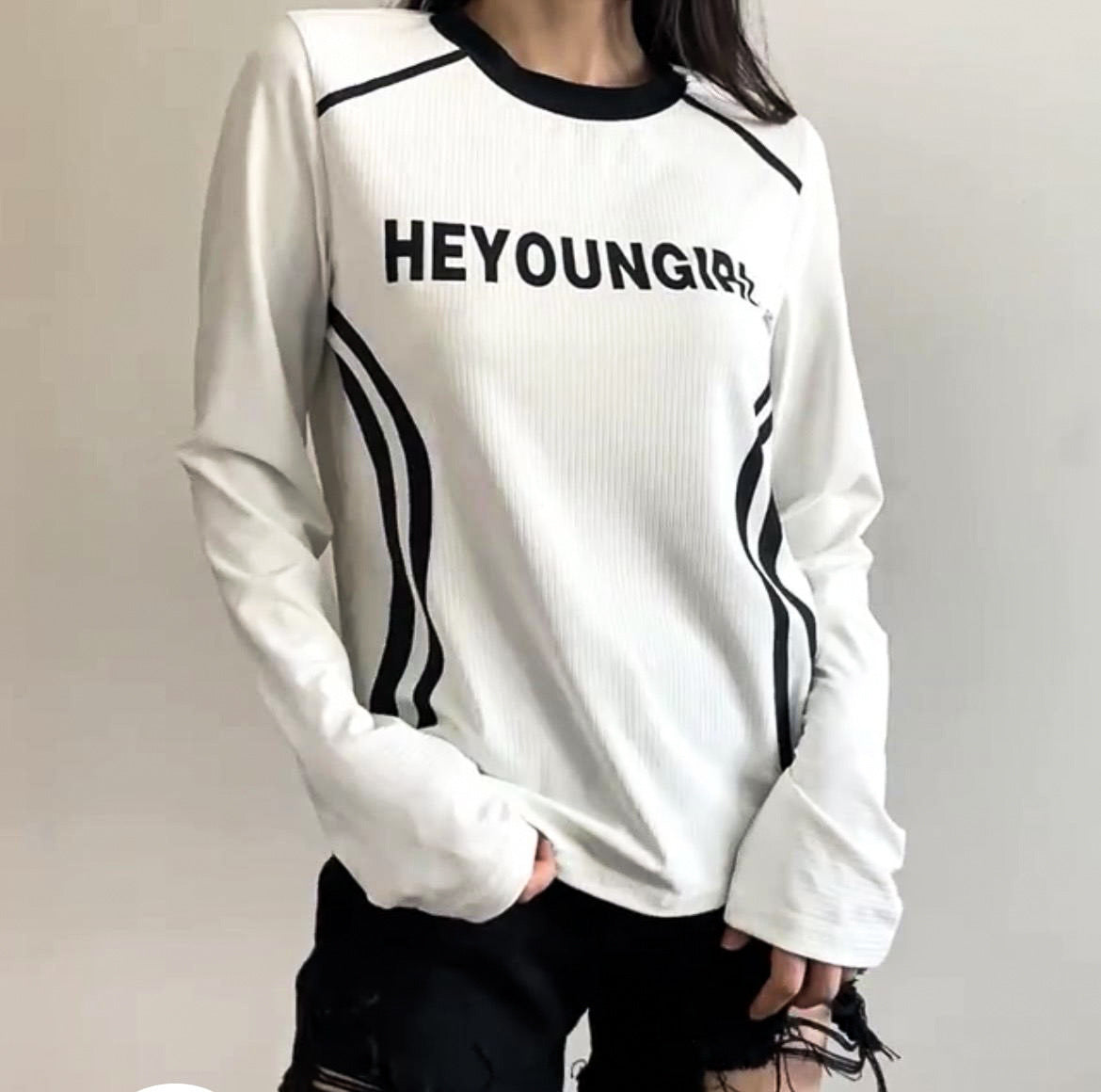 Fashion Tops Women Letter Print Casual Knitted Female Autumn And Winter Loose