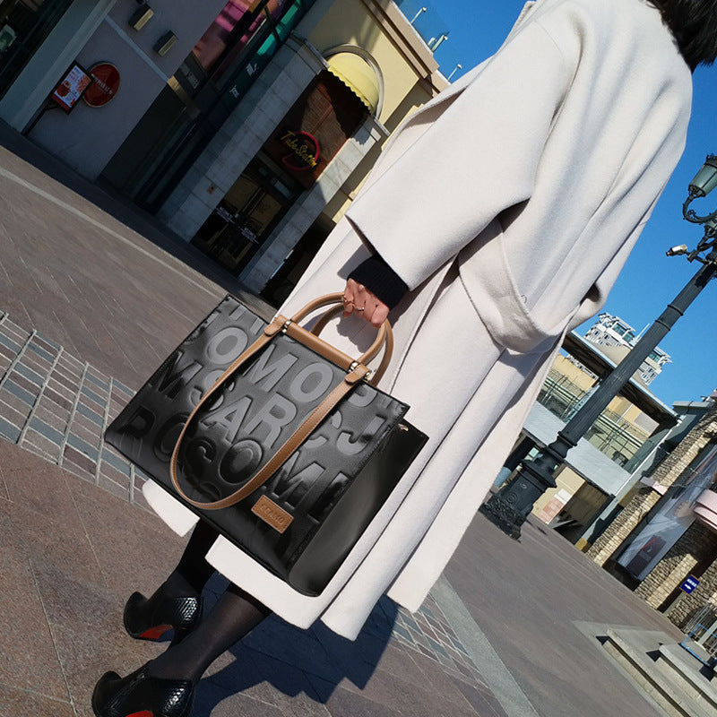 Female Large Capacity Top-Handle Bag Lady's Handbag Casual Tote Girl Messenger Bag