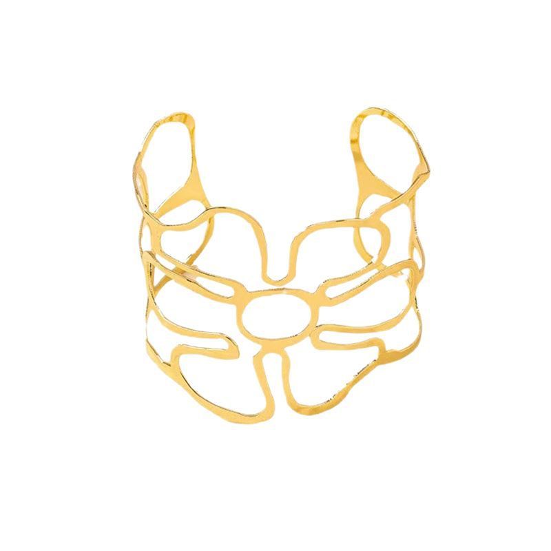Hollow-out Petals Open-ended Bracelet