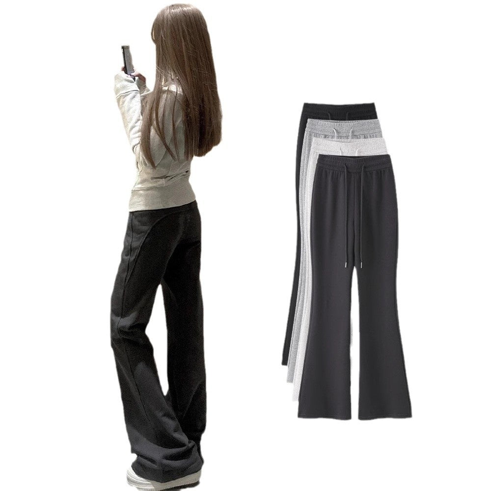 Women's Spring And Autumn High Waist Slimming And Straight American Pants