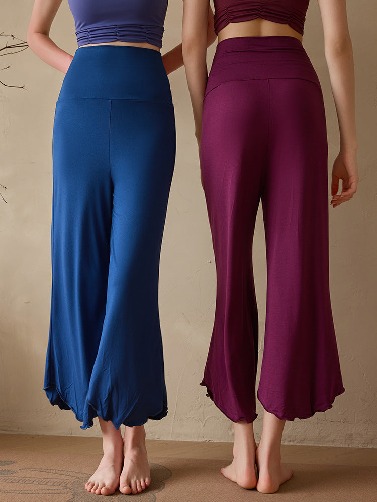 Women's Loose Cropped Solid Color Sweatpants