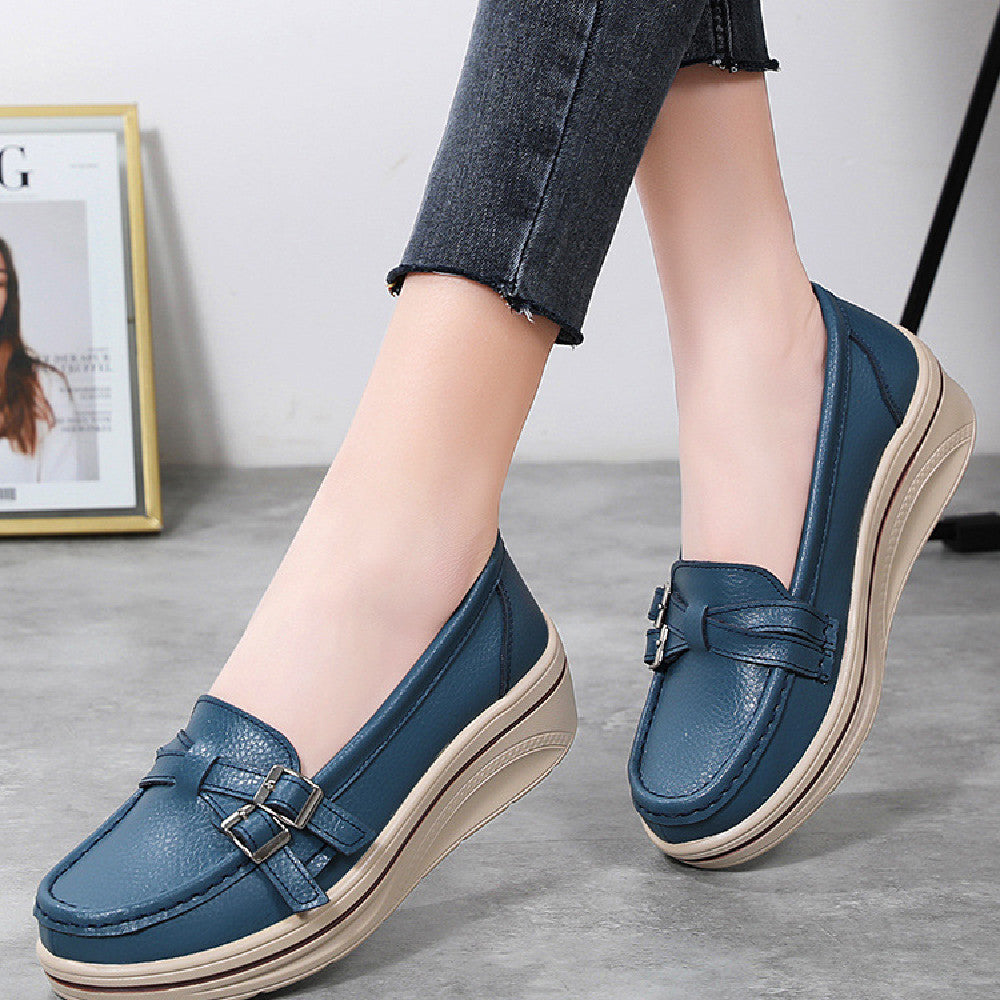 New Platform Leather Casual Women's Shoes