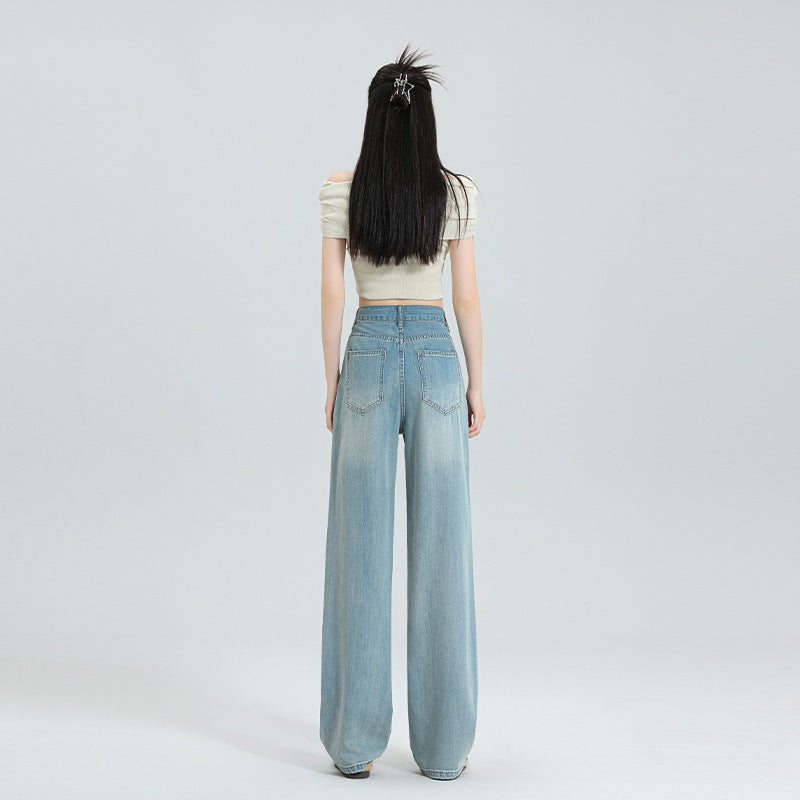 Ultra-thin Modal Tencel Lyocell Wide-leg Jeans