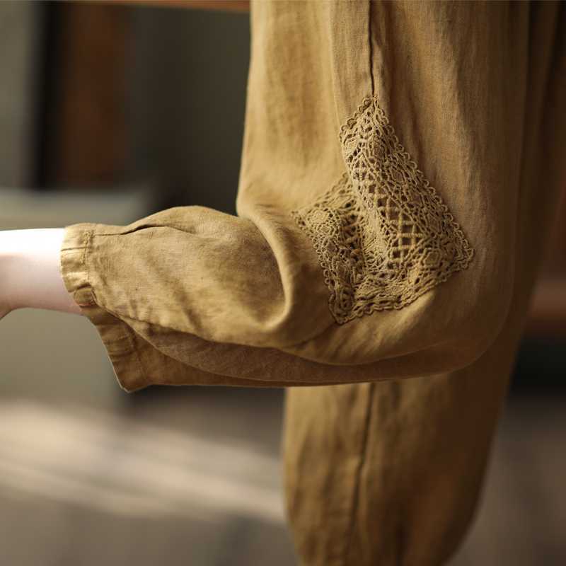 Cotton And Linen Loose Slimming Harem Bloomers