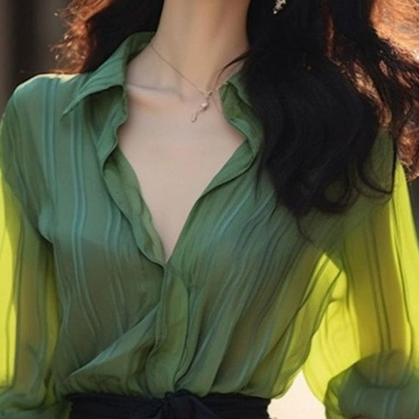 Women's Mint Mambo Style Beautiful Green Sun Protection Shirt