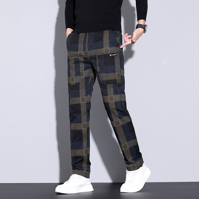 Men's Plaid Casual Pants All-matching