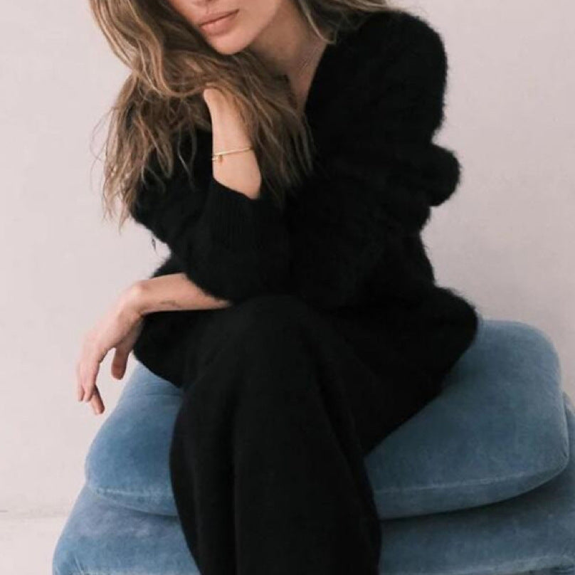 Loose V-neck Cardigan Fall Winter For Women