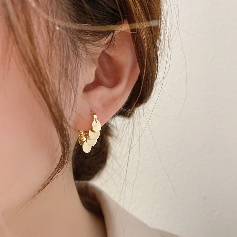 Cold Wind Smart Metal Sheet Earring Ear