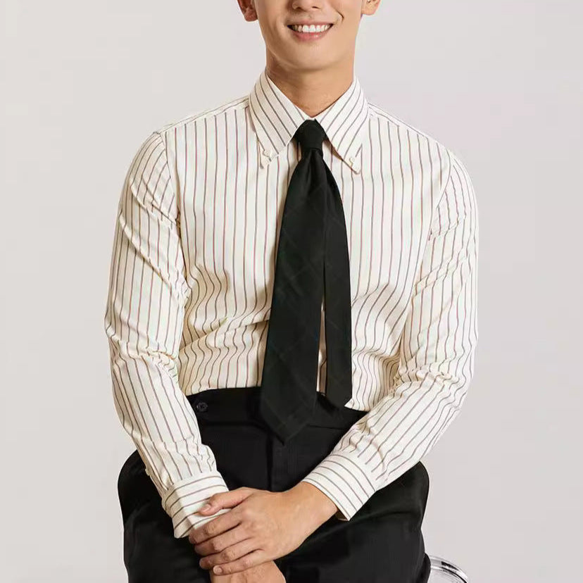 Autumn Pattern Shirt Men's Japanese-style Retro Long Sleeve