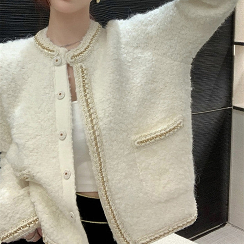 Women's Casual Fashion Temperament Tweed Jacket