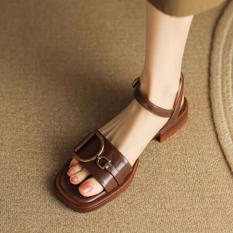 Women's Thick-soled Leather All-match Fashion Sandals