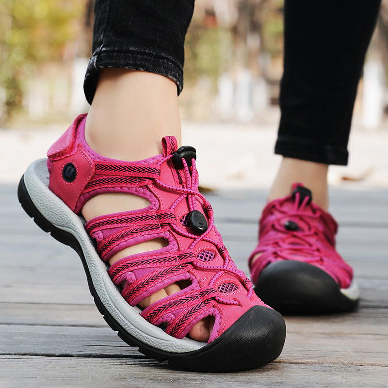 Women's Toe Box Sandals Plus Size Casual Beach Shoes