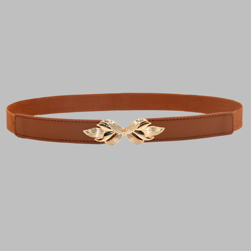 Fashion Leaf Thin Belt Female Ornament Waist Seal