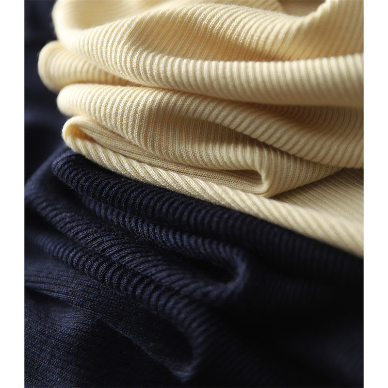 Solid Color And V-neck T-shirt Women's Ice Silk Sweater Sweater Loose Short Sleeve