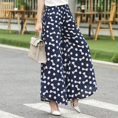 Women's high waist drape large size wide leg pants