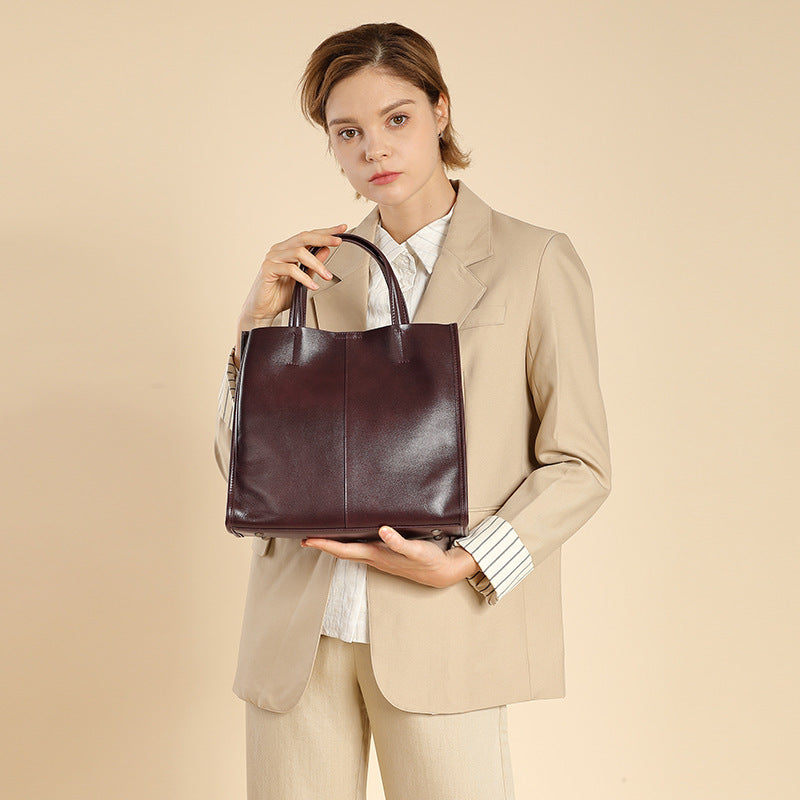 Retro Satchel Large Capacity Women's Tote