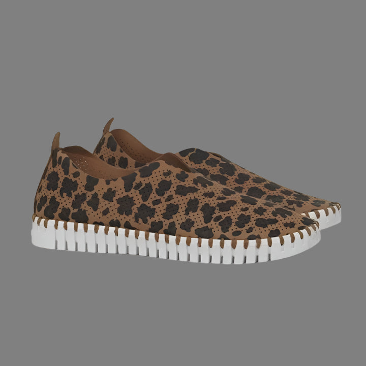 Leopard print single shoes snake print flats