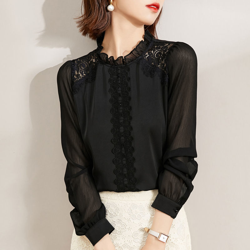 Women's Fashion Personality Lace Chiffon Shirt