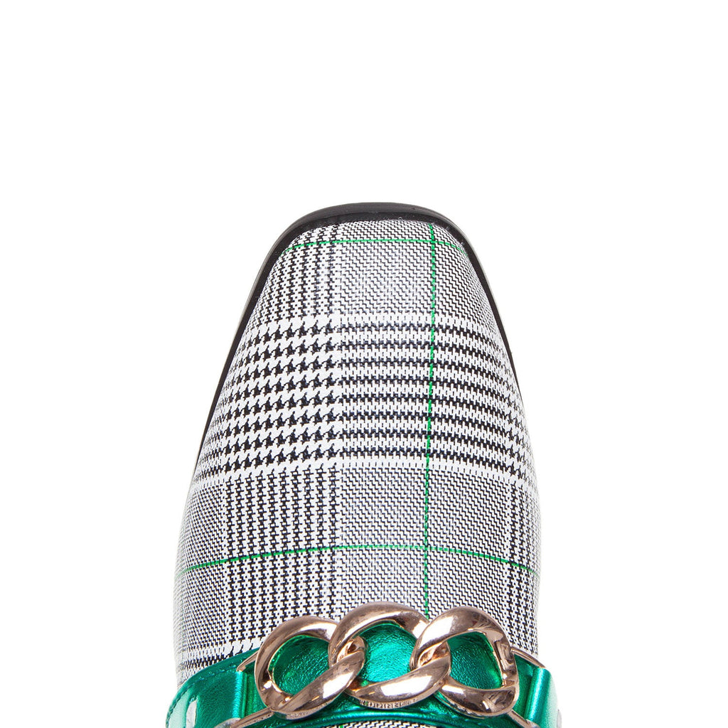 Metal decorative single shoes women