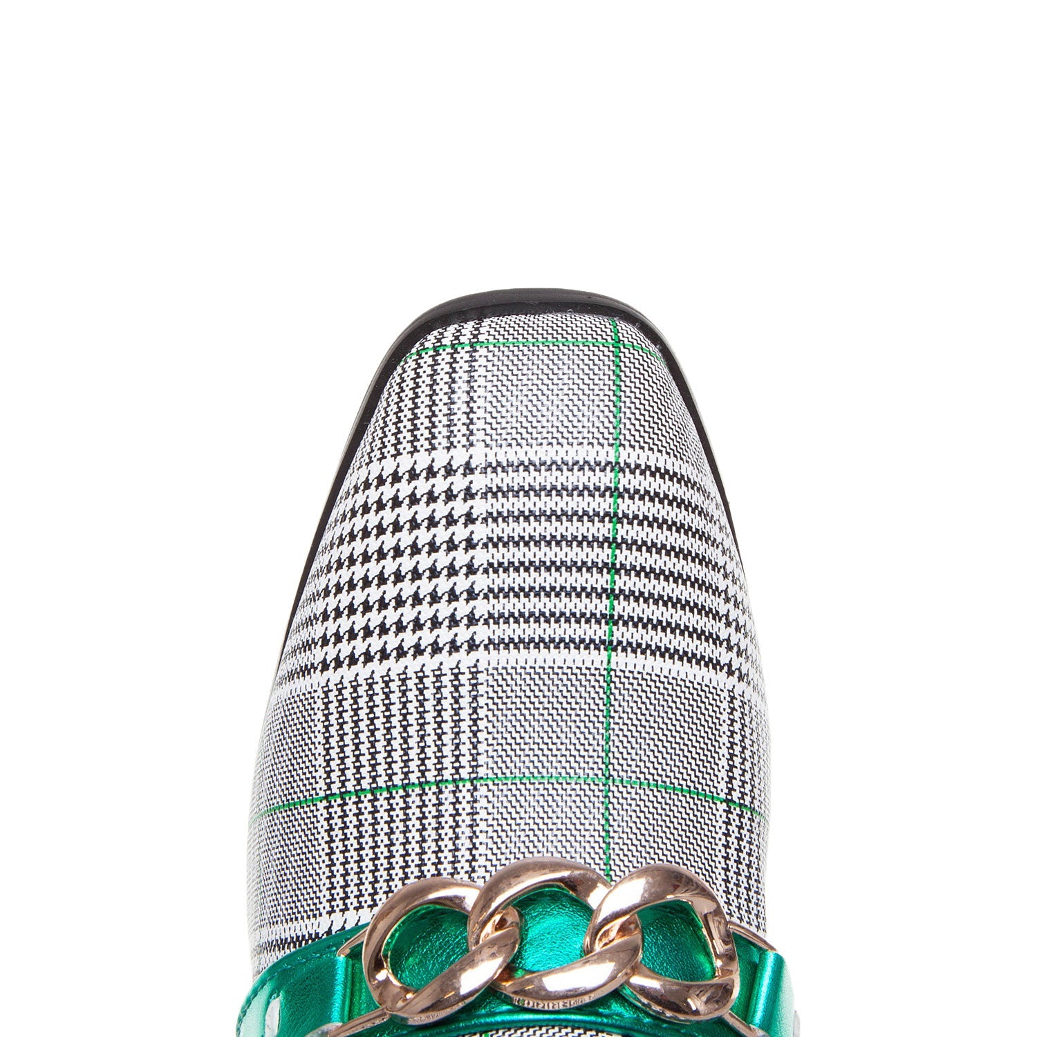 Metal decorative single shoes women