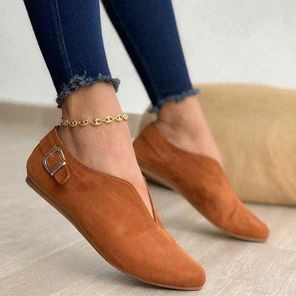 Single Shoes Pointed Toe Low-top Flat Casual Shoes
