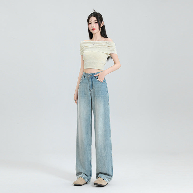 Ultra-thin Modal Tencel Lyocell Wide-leg Jeans