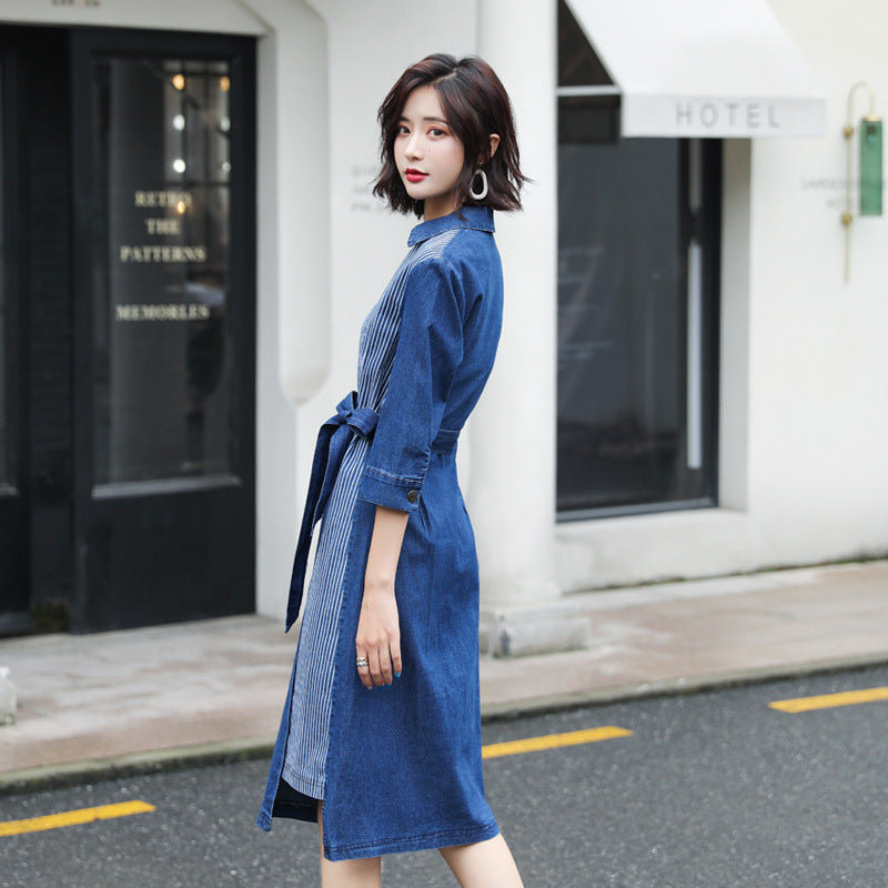 Slim denim dress