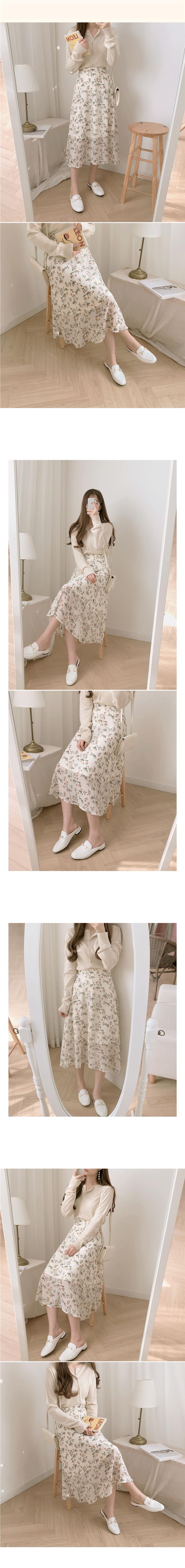 Women's Summer Mid-length High Waist Drooping Chiffon Dress