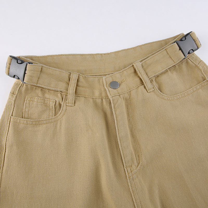 New Loose High-waist Straight-leg Casual Pants
