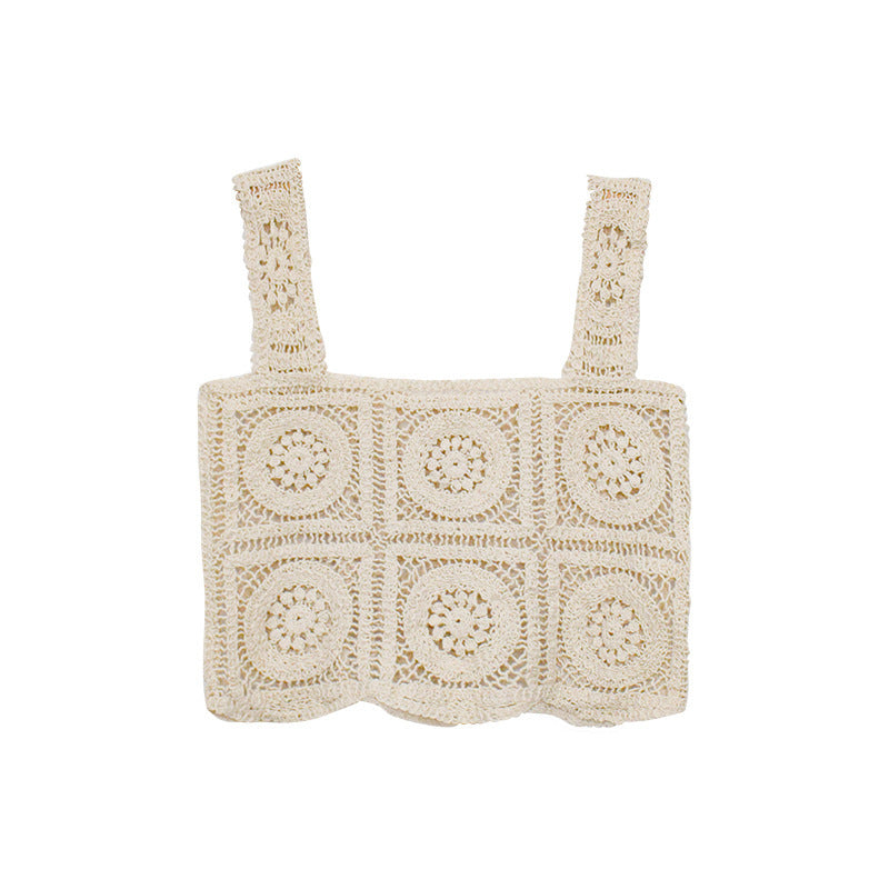 Knitted Small Tank Top Women's Summer French Sleeveless