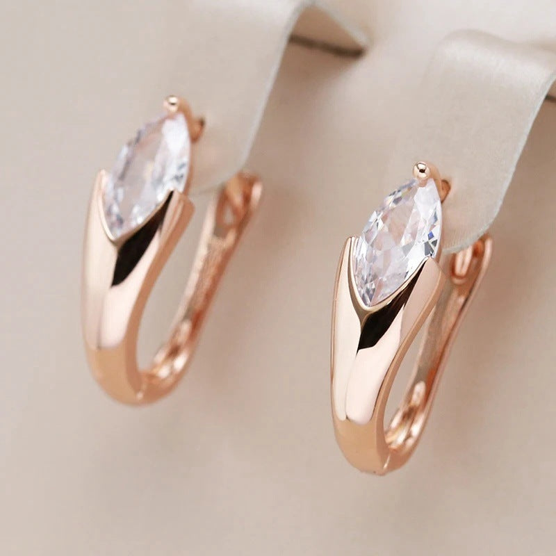 European And American Fashion Classics Gold Earrings Minimalistic Water Drops