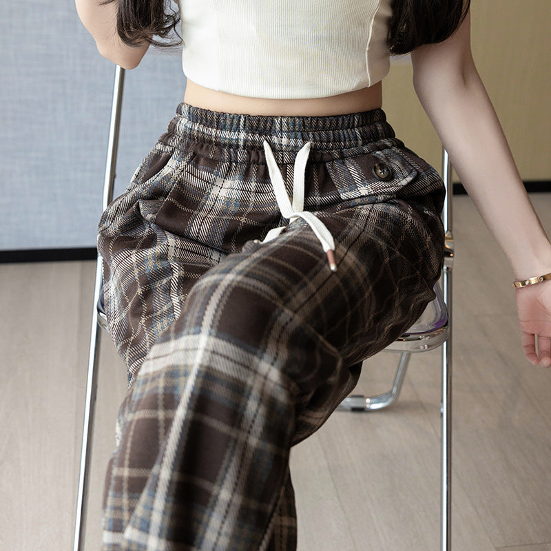 Leisure Harem Pants High Waist Elastic Stretch