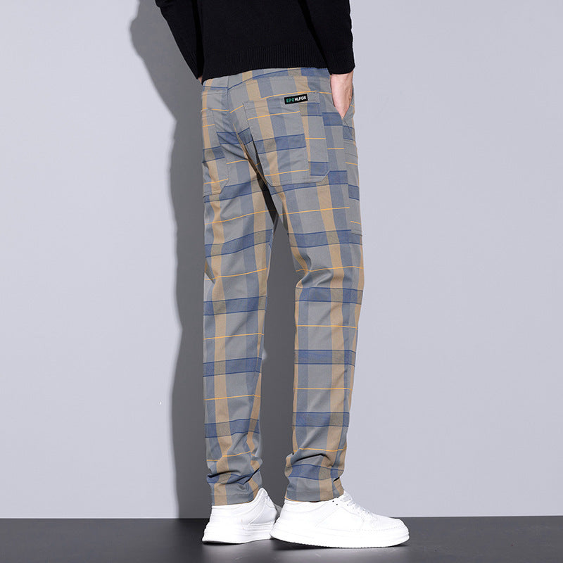 Men's Plaid Casual Pants All-matching