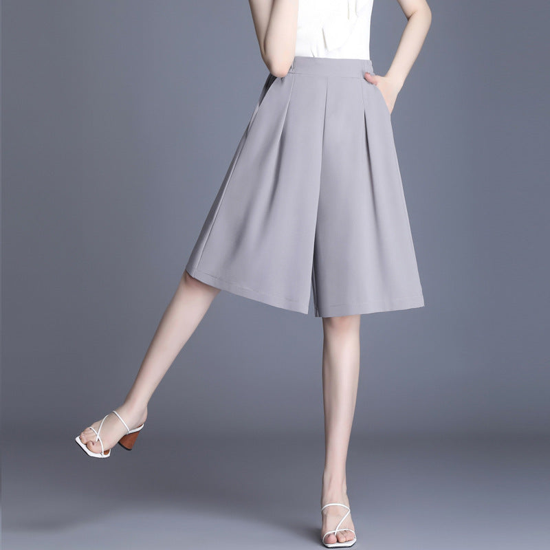 Women's Chiffon High Waist Wide Leg Pants Thin Loose Slimming