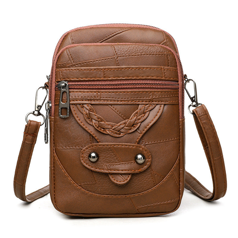 Mobile Phone Bag Soft Leather Fashionable Retro