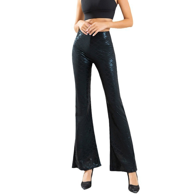 Fashion Scale Bronzing Bootcut Pants Women's Casual Pants