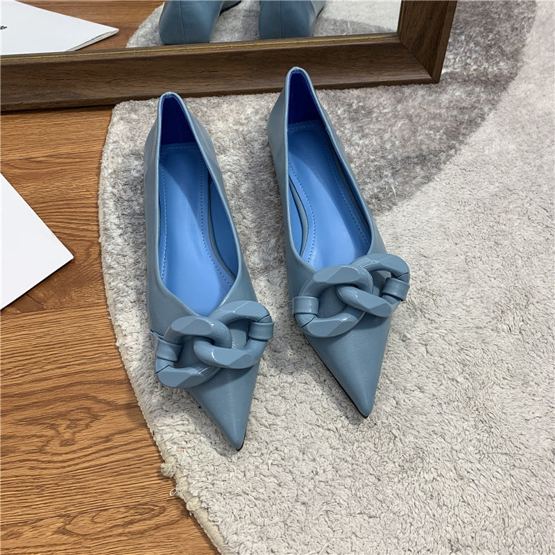 Comfortable Chain Professional Flat Shoes