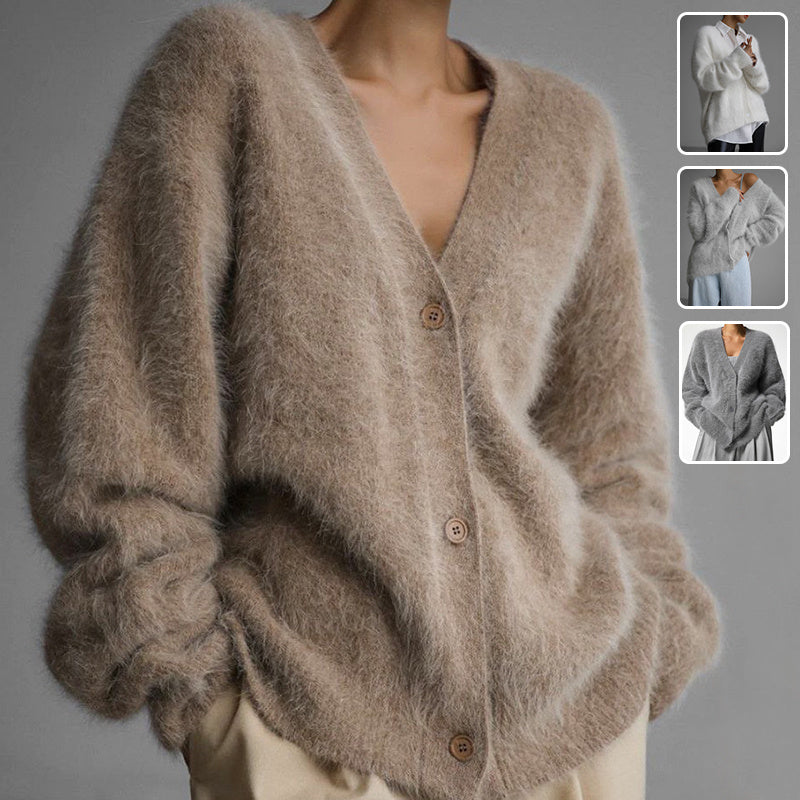 Loose V-neck Cardigan Fall Winter For Women