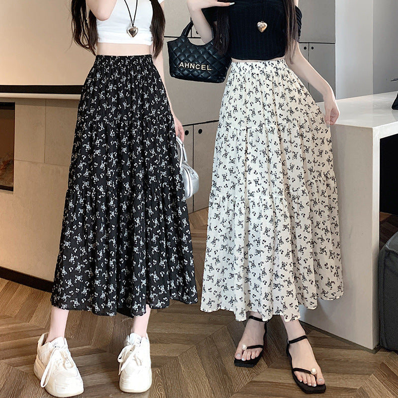 Slimming Gentle Floral Skirt A- Line Skirt