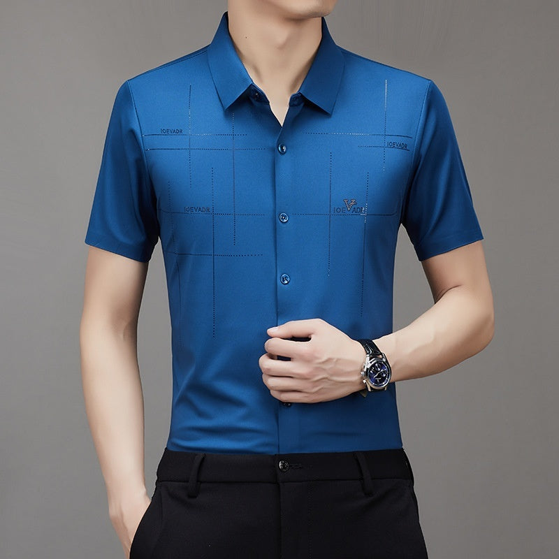 Summer New Men's Short-sleeved Shirt Seamless