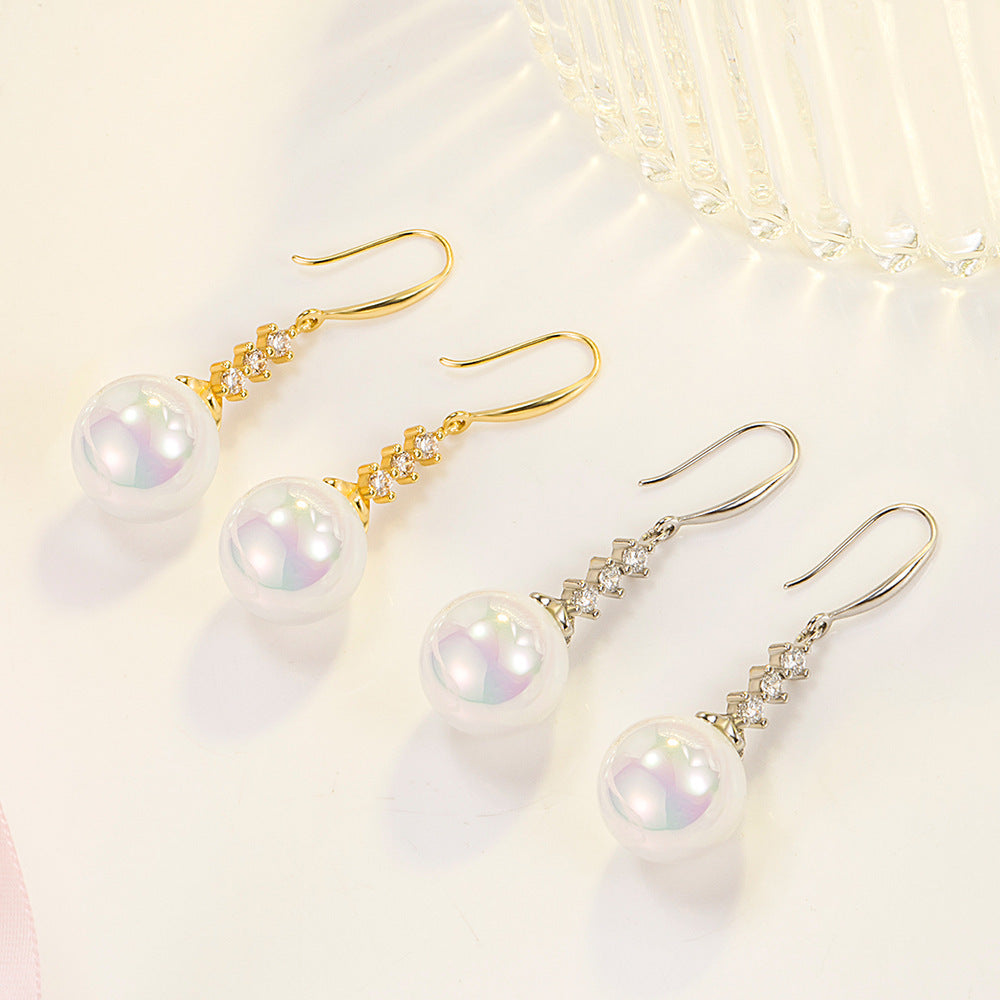 Pearl Four Petal Flower Pendant Girl