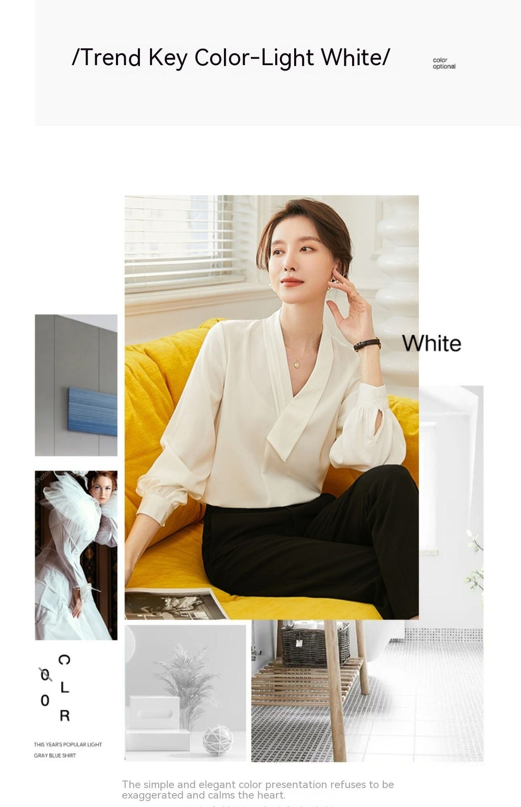 Commuter Long Sleeve Loose V-neck Design Sense Business Wear Overalls