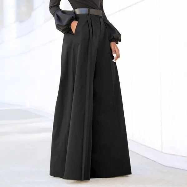 High Waist Wide Leg Trousers Bell-bottom Pants Fashion Elegant Party