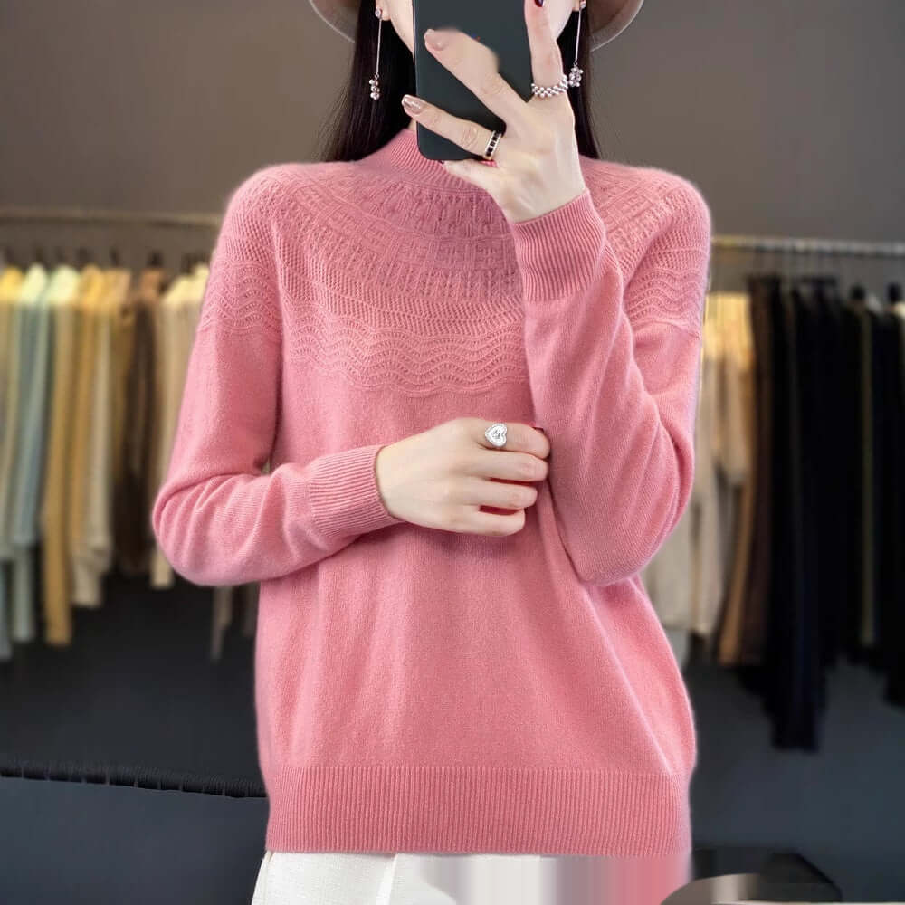 Half Turtleneck Slimming Wool Knitted Bottoming Shirt