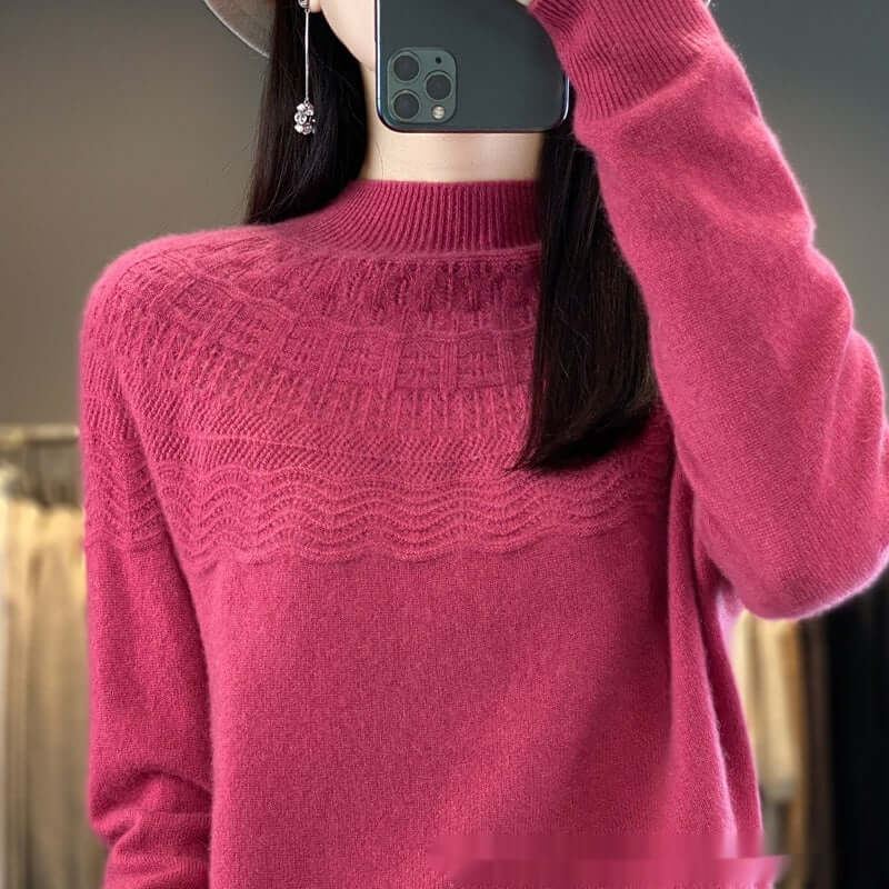 Half Turtleneck Slimming Wool Knitted Bottoming Shirt